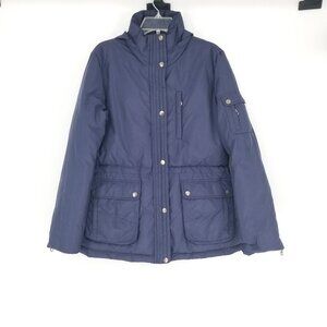 DKNY Women's L Navy Puffer Down Jacket, Outdoor, Rainwear, Cabincore, Comfy&Warm